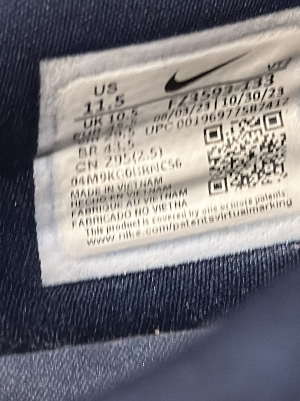 Nike Air Max Excee Men's Neutral Beige and Navy Sneakers - Picture 7 of 7